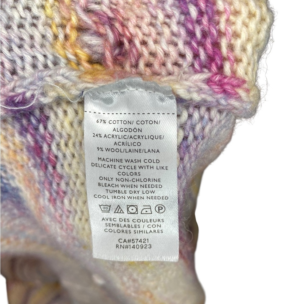 Ann Taylor Loft Sweater Women’s L Pastel Winter Cottagecore Whimsy Twee Coquette - Picture 5 of 5